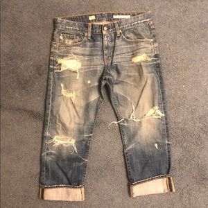 AG ex boyfriend crop jeans
